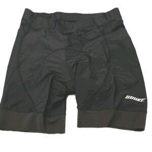 Padded Biking Soukesports Cycling Shorts Adult Large Black Polyester Spandex